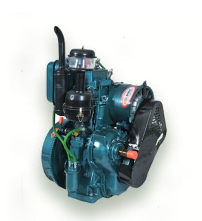 Image of SUPER BHARAT 15HP Double Cylinder High Speed Air Cooled 11 kW1600 RPM 2 Cylinder Bore X Stroke 85X110mm Cubic Cap. 624 /cyl. fuel consumption at full load 251g / Kwh