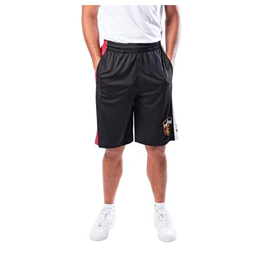 Ultra Game NBA Cleveland Cavaliers Mens Mesh Basketball Shorts, Black, Small