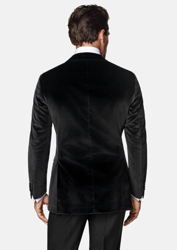 Velvet Blazer Jacket Two Button Lapel Casual Suit Men's Wedding Business Party Coat Fashion Slim Tuxedo3