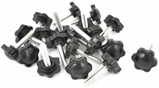 Tool parts 20Pcs 25mm Dia Star Shaped Head M6 x 25mm Male Thread Clamping Screw Knob