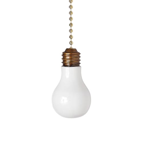 Image of Clementine Designs Lightbulb Ceiling Fan Pull Chain Light Decorative Extension