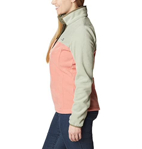 Image of Columbia Womens Benton Springs Half Snap II Pull Over Fleece Jacket, Dark Stone /Canoe /Vintage Blue, 3X