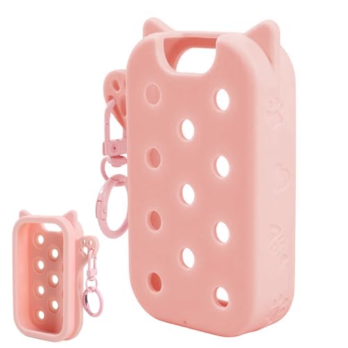 Funda de silicona para botella de gel hidroalcohólico – Suave y portátil con llavero, desinfectante para la mano – para viajes, escuela, oficina, bolso de mano