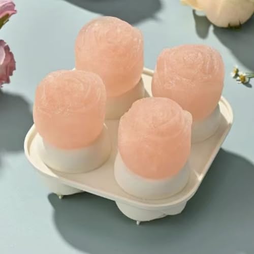 Moldes de Hielo de Silicona Flor Rose Paquete 4 miniatura 3