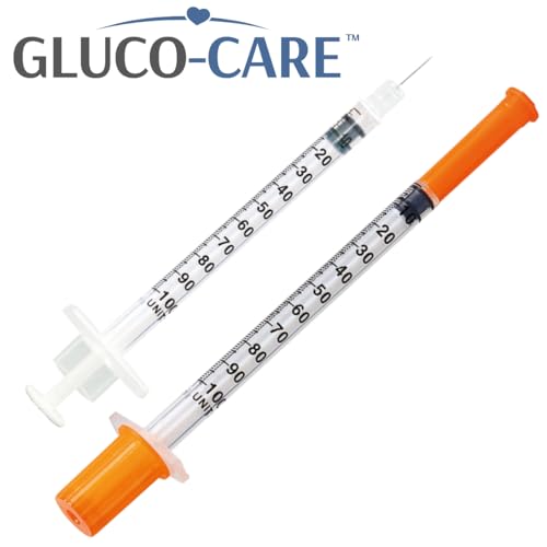 Image of GLUCO-CARE 1 ml /cc Syringes 30G x 1 /2'' (12.7mm), Orange Cap, 100 /box