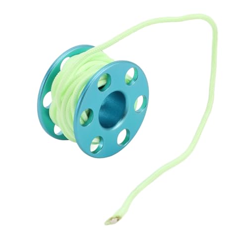 Fydun Luminous Mini Spool Pendant: Aluminum Alloy Diving Finger Reel Pendant with Green Cord, for Souvenirs and Gifts for Diving Enthusiasts (Blue), Fydunefcq5968s4-14