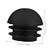 Hoement 30Pcs Tube End Cap Black Plastic Plug for Furniture Legs No Tool Installation Scratch Resistant Multipurpose Glide Inserts for Tables and Chairs Silent Movement