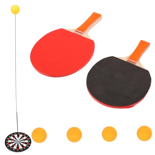 Mipcase Entrenador de Tenis de Mesa con Eje Flexible Elástico de Palas Pelotas Base y Ventosas para Ejercicios Deportivos Infantiles y Entrenamiento Multifunción