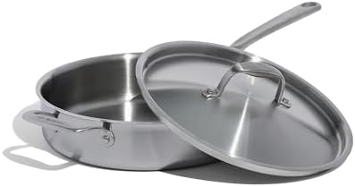 Made In Cookware - 3.5 Quart Stainless Steel Saute Pan - 5 Ply Stainless Clad - Professional Cookware - Induction Compatible - Made in Italy