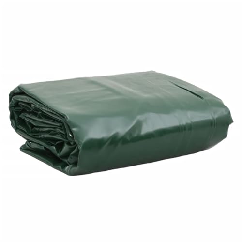 vidaXL Abdeckplane, Plane Abdeckung Reißfest Wasserfest, Schutzplane UV-Beständig Schimmelbeständig, Schutzhülle Zeltplane, Grün 3,5x5m 650 g/m²