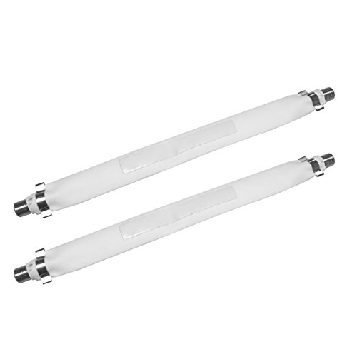 YXQ - Cable coaxial Plano RG6 F Tipo Jumper Hembra a Hembra para Ventanas y Puertas de 20 cm de Largo, 2 Piezas Cover