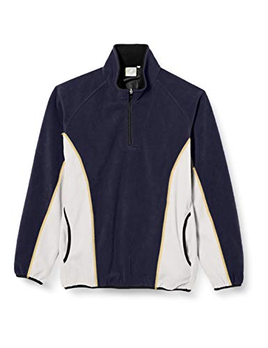 ジャケット フリースジャケット ハーフZIP長袖 メンズ ネイビー×Sグレー  日本 L