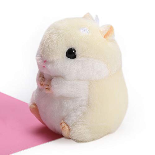 Niedlicher kleiner Hamster-Schlüsselanhänger, Plüschpuppe, Autotasche, Anhänger, Stofftiere und Teddybären, Geschenk für Mädchen und Frauen (B) Cover