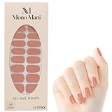 Mono Mani selbstklebende Gel Nagelfolien, Nagel Wraps 22 Aufkleber, Aushärten ohne UV Lampe (Dark Peach)