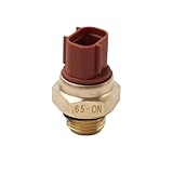 CNxinn10 Motorbike Radiator Sensor Temperature Motocross Switch Automotive Electric Thermostat Water Tank 65℃ Fan Power 1pc for Suzuki RMZ250 2004-17 RMZ450 Copper Gold