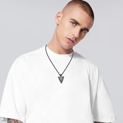 Egyptian Arrowhead Necklace 925 Sterling Silver Vintage Arrowhead Pendant Necklace Egyptian Jewelry Gifts for Men Women2