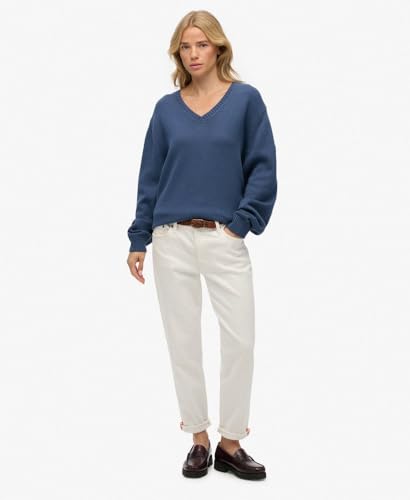 Pull oversized col V femme Superdry - vue 6