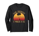 Future parachutiste et mangeuse de riz rétro vintage Manche Longue