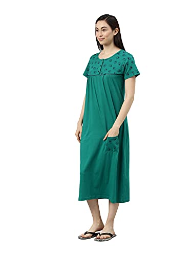 Image of KRYPTIC Womens Pure Cotton Printed Maxi Nightdress