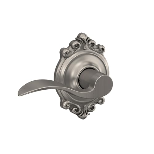 Image of SCHLAGE Trim with SCHLAGE Hall and Closet Lever, Satin Nickel (F10 ACC 619 BRK)
