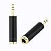 Tisino 1/4 to 3.5mm Stereo Adapter, 1/4 inch Female to 1/8 inch Male Mini Jack Aux Converter Headphone Adapter - Black, 1PCS