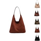 MAYFRI Damen Wildleder Handtasche Hobo Bag Mode Retro Umhängetasche Wildleder Große Kapazität Vielseitige Umhängetasche