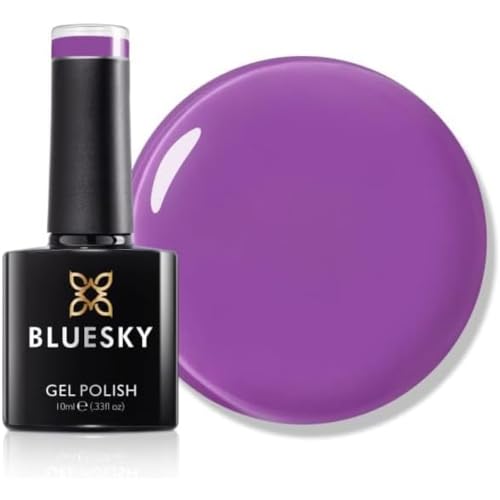 Bluesky Gel Nail Polish 10ml, Purple Mist - SS2424, Violet Purple Nail Polish for 21 Day Manicure, Professional, Salon & Home Use, Requires Curing Under LED UV Nail Lamp