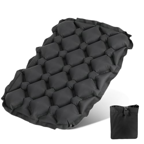 KWJEIULSOQ Aufblasbares Sitzkissen Wasserdicht & Ultraleicht Outdoor Kissen für Camping Auto Flugzeug Handpressen Luftkissen Faltbar & Tragbar