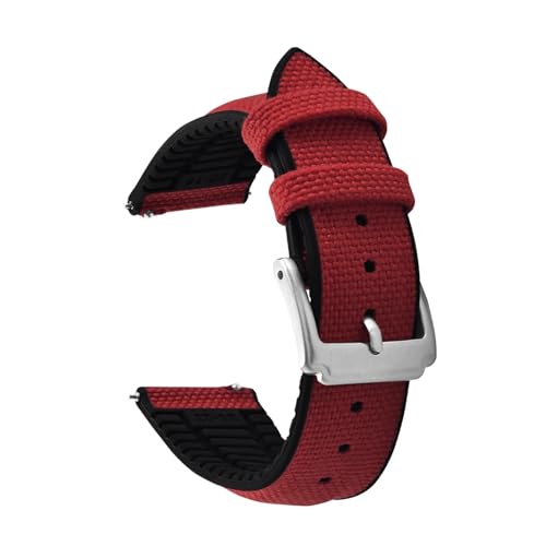 Bracelet montre silicone nylon 22mm pour montre connectée et plongée