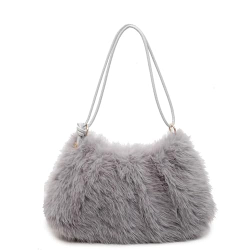 JFNKLFG Bolso de hombro gran capacidad for la escuela, bandolera elegante for otoño e invierno(Light Grey)