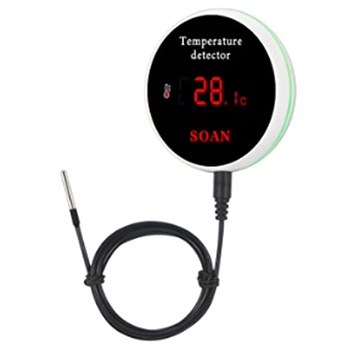 Dytabepl Tuya Smart Home - Capteur de température WiFi - Alarme de température - Fil - Thermomètre numérique pour piscine - Thermostat - Alarme -...
