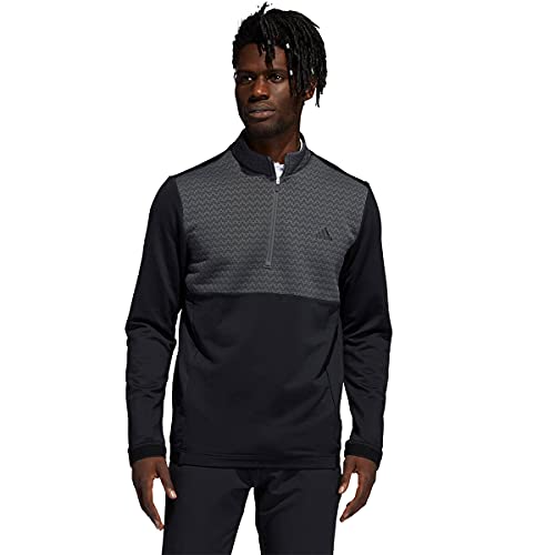 Image of adidas Golf Mens Cold.RDY 1/4 Zip Sweater - Black - L