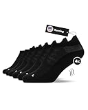 Snocks L 6 Pairs of Black Running Socks for Men & Women - Versatile Workout Socks, Ideal As: Breathable Running Socks Womens & Mens, Gym Socks, Tennis Socks & Overall Sports Socks