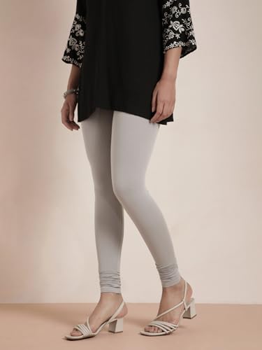 Image of TWIN BIRDS Tailored Cut and Classic Fit Super Stretchable Elastane Fabric Churidar Leggings for Women