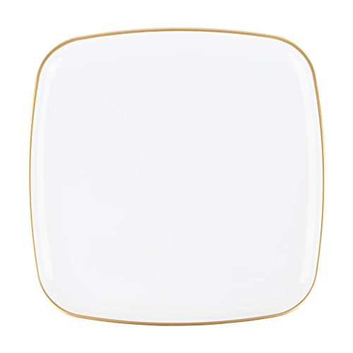 Organic Square Tray with Rim - 14" - White, Plastic, Case Pack of 24 - Buffets, Catering, Parties, Everyday Use by Bluesky Trading - Used condition - US$332.58