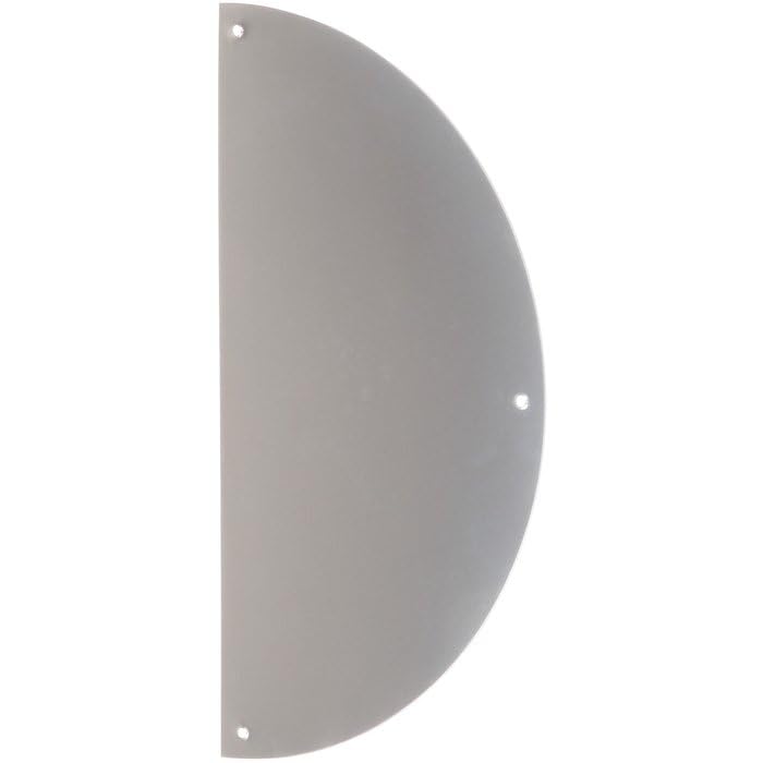 Plaque de propreté inox Demi-lune 300 x 150 mm Percée Duval