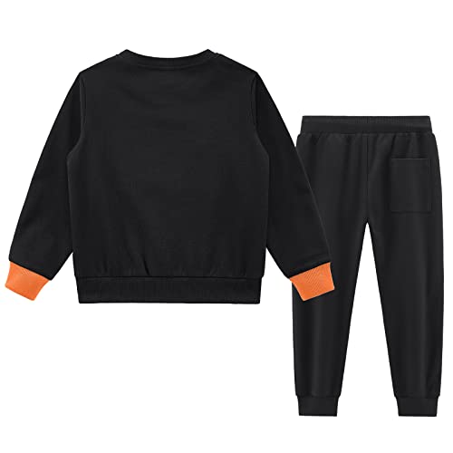 Anotwener Boys Track Suit Toddler Sweatsuit Kids Tracksuit Boys Activewear Jogger Sweat Suits Sets Active Sweatpants And Sweatshirts 2 Piece Outfits 2-8 Years Size 2 3 4 5 6 7 8 Orange Bas-015-4-5T #TOP3