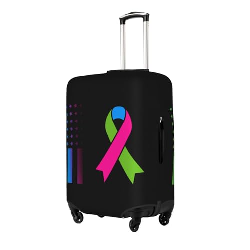 Travel Luggage Cover Vintage Rare Disease Awareness Fashion Washable Baggage Suitcase Protector Fit For Luggage Medium2