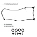 X AUTOHAUX 1 Set Valve Cover Gasket Set VS50606R for Honda Civic DX LX V-TEC 1.7L 1668CC L4 SOHC (16 VALVE) ENG CODE D17A1 2001-2005