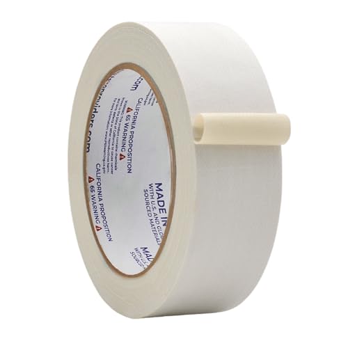 Image of WOD GTC12 Gaffer Tape, White Low Gloss Finish Film, 1.5 inch x 60 ft. (Pack of 32) Residue Free, Non Reflective Cloth Fabric, Secure Cords, Water Resistant, Photography, Filming Backdrop