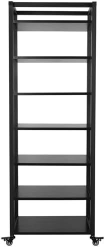 audio tower cabinet on wheels in living room