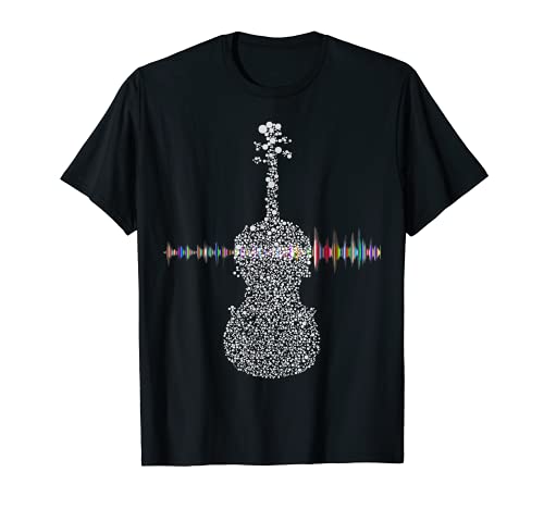Violin Viola Cello Bass Artistic Music Sound Wave T-Shirt