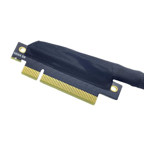 JMT PCIE 4.0 X8 / X16 GPU Extension Cable 16GBS AI Server Adapter Silver-Plated for Graphics Card Network Card (X8 to X8 Right in,30cm) miniatura 3