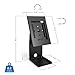 Mount-It! iPad Kiosk Stand with Printer Shelf, Locking Anti-Theft Tablet POS Stand for Countertop Checkout, 90° Rotation & +145°/-20° Tilt, Compatible with iPad 7–11, Air & Pro, Black