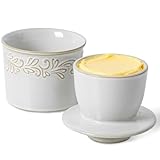 Feenmai Butter Keeper Crock, French Butter Dish with Lid for Countertop, 350ml, Dishwasher Safe