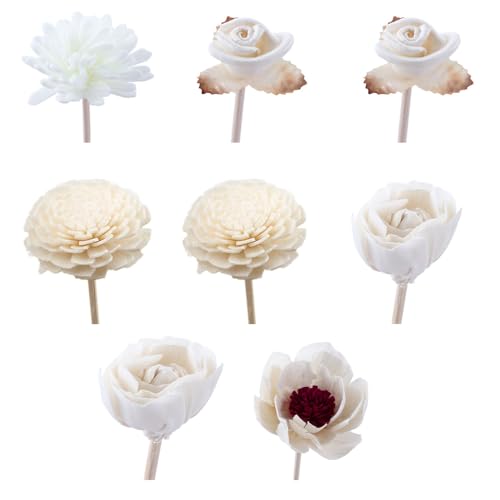 Difusores de perfume con flores artificiales x8 miniatura 1