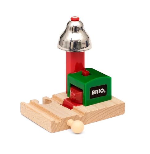 BRIO World 33754 Magnetisches Glockensignal - Eisenbahnzubehör Holzeisenbahn - Kleinkinderspielzeug empfohlen für Kinder ab 3 Jahren