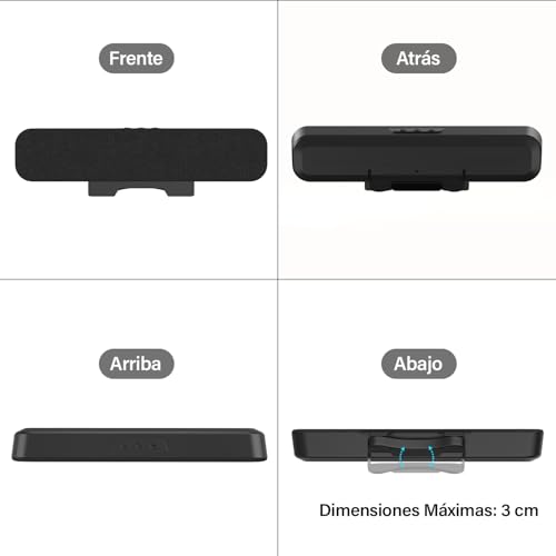 ZETIY Monitor de Altavoz para PC, USB Altavoces con Estéreo Envolvente 3D, Mini Barra de Sonido Portátil para Ordenador Portátil, Ordenador de Sobremesa – Plug and Play（Negro） - imagen 7