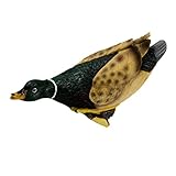 MOTHNUR Grüne Schwimmente Gartendeko aus Polyresin Realistische Teichfigur für Outdoor und Indoor...