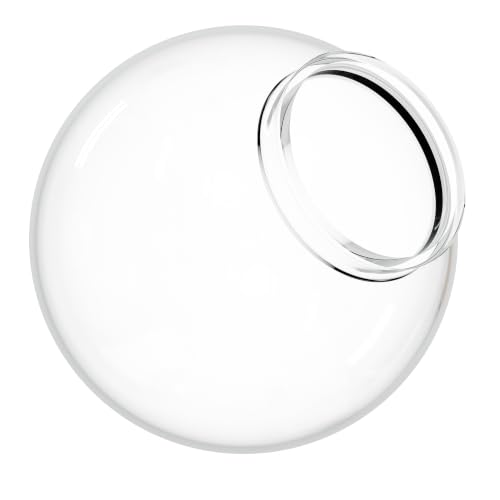 KASTLITE 8" Clear Acrylic Lamp Post Globe, 3.91" Fitter Neck, USA Made